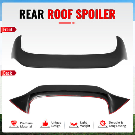 Fits 22-25 VW MK8 Golf GTI ES Style Rear Roof Spoiler Wing Lip ABS