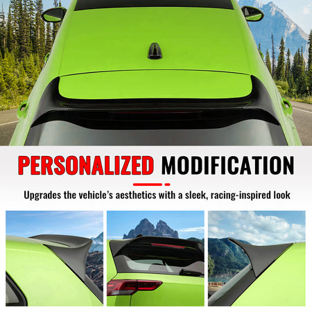 Fits 22-25 VW MK8 Golf GTI ES Style Rear Roof Spoiler Wing Lip ABS