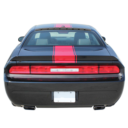 IKON MOTORSPORTS Roof Spoiler, Compatible With 2008-2023 Dodge Challenger, IKON Style Added On Lip Wing