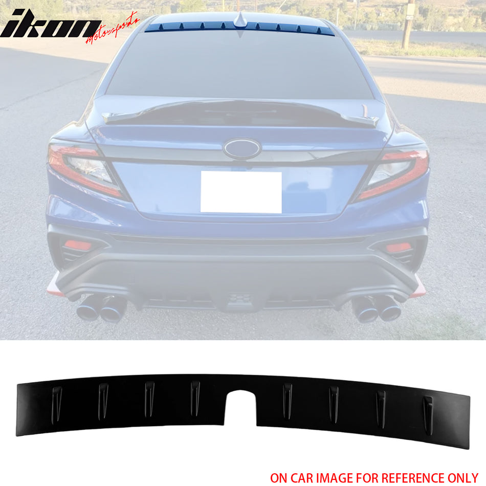 2022-2024 Subaru WRX D2 Style Unpainted Black Rear Roof Spoiler ABS