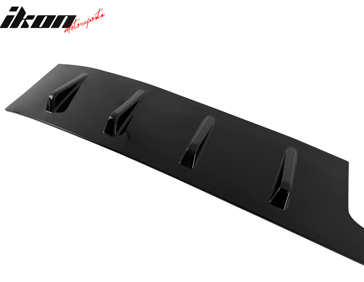 Fits 22-24 Subaru WRX D2 Style Gloss Black Rear Roof Window Spoiler W/Shark Fins