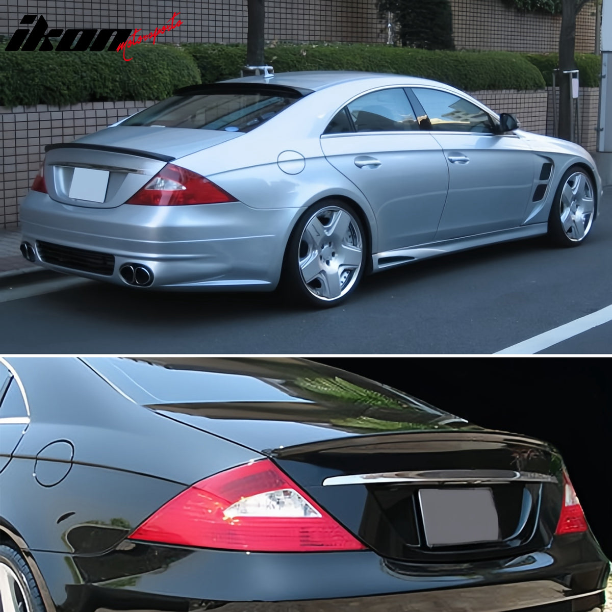 Trunk Spoiler Compatible With 2005-2010 Mercedes Benz CLS-Class W219 Sedan, Euro Style ABS Deck Lip Rear Spoiler Wing by IKON MOTORSPORTS, 2006 2007 2008 2009