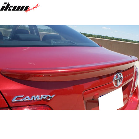 Compatible With 2007-2011 Toyota Camry 4Dr Rear Factory Style Unpainted ABS Trunk Spoiler Wing