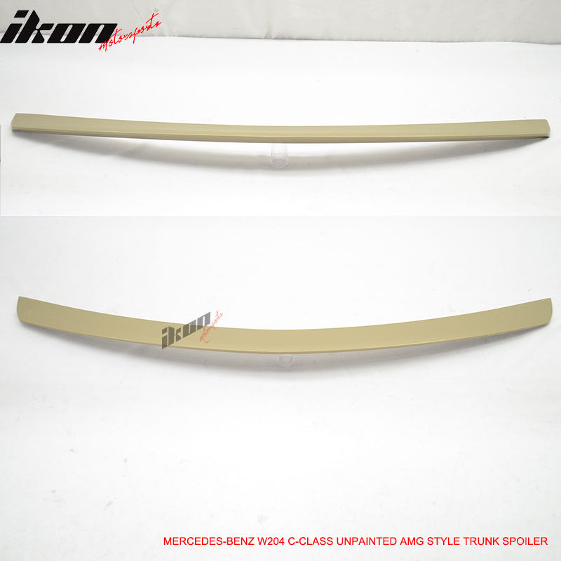 Fits 08-14 Benz C-Class W204 Sedan 4-Door Rear Trunk Spoiler Wing Unpainted ABS