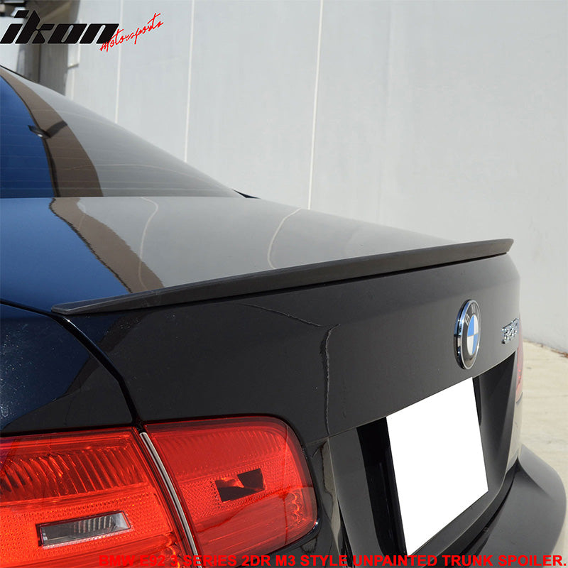 Fits 07-13 BMW E92 3 Series 2Dr M3 Type Unpainted Trunk Spoiler - ABS