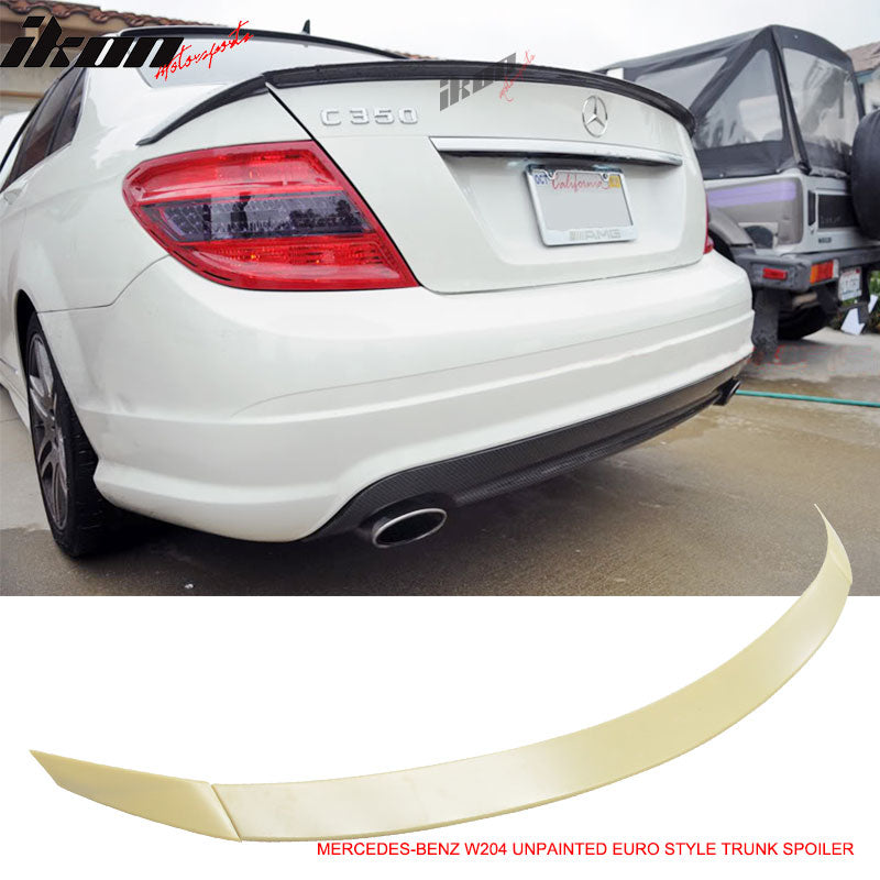 Fits 08-14 Mercedes-Benz W204 C-Class Euro UnRear Spoiler Wing - ABS