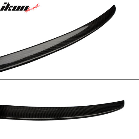 Fits 17-23 Audi A4 B9 Sedan 4Dr S4 Style Rear Trunk Spoiler Matte Carbon Fiber