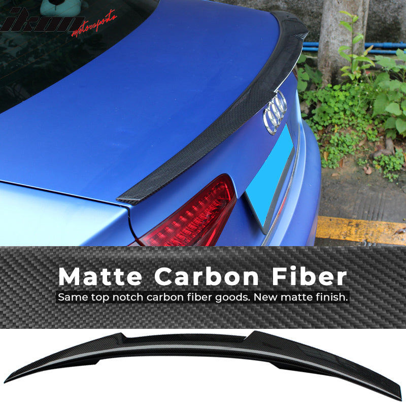 Fits 17-23 Audi A4 B9 M4 Style Trunk Spoiler - Carbon Fiber CF