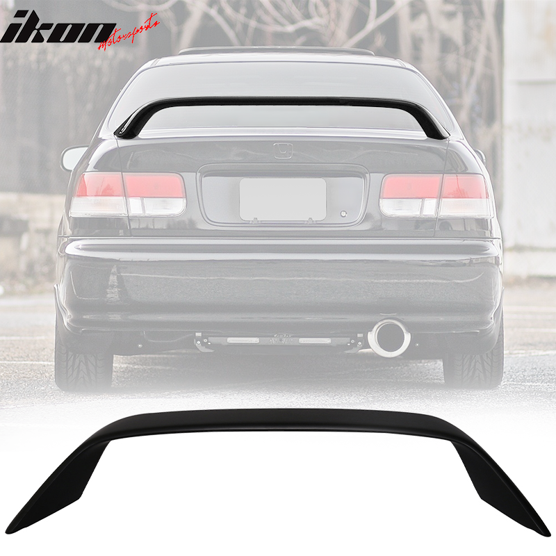 1996-2000 Honda Civic Coupe EM2 Type R Black Rear Spoiler Wing ABS