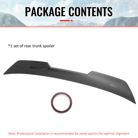 Fits 02-06 Acura RSX JDM Duckbill Rear Trunk Spoiler Wing Carbon Fiber Print ABS