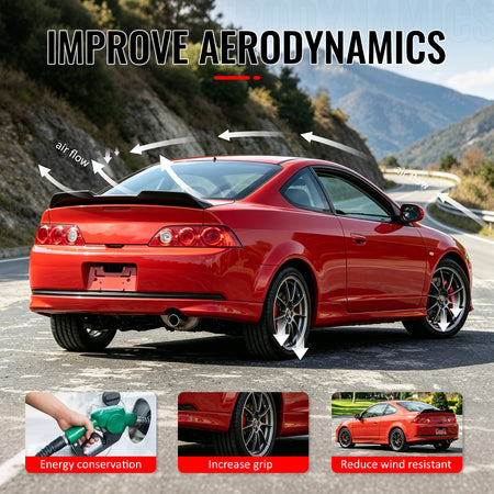 Fits 02-06 Acura RSX JDM Duckbill Trunk Spoiler Rear Tail Wing Gloss Black ABS