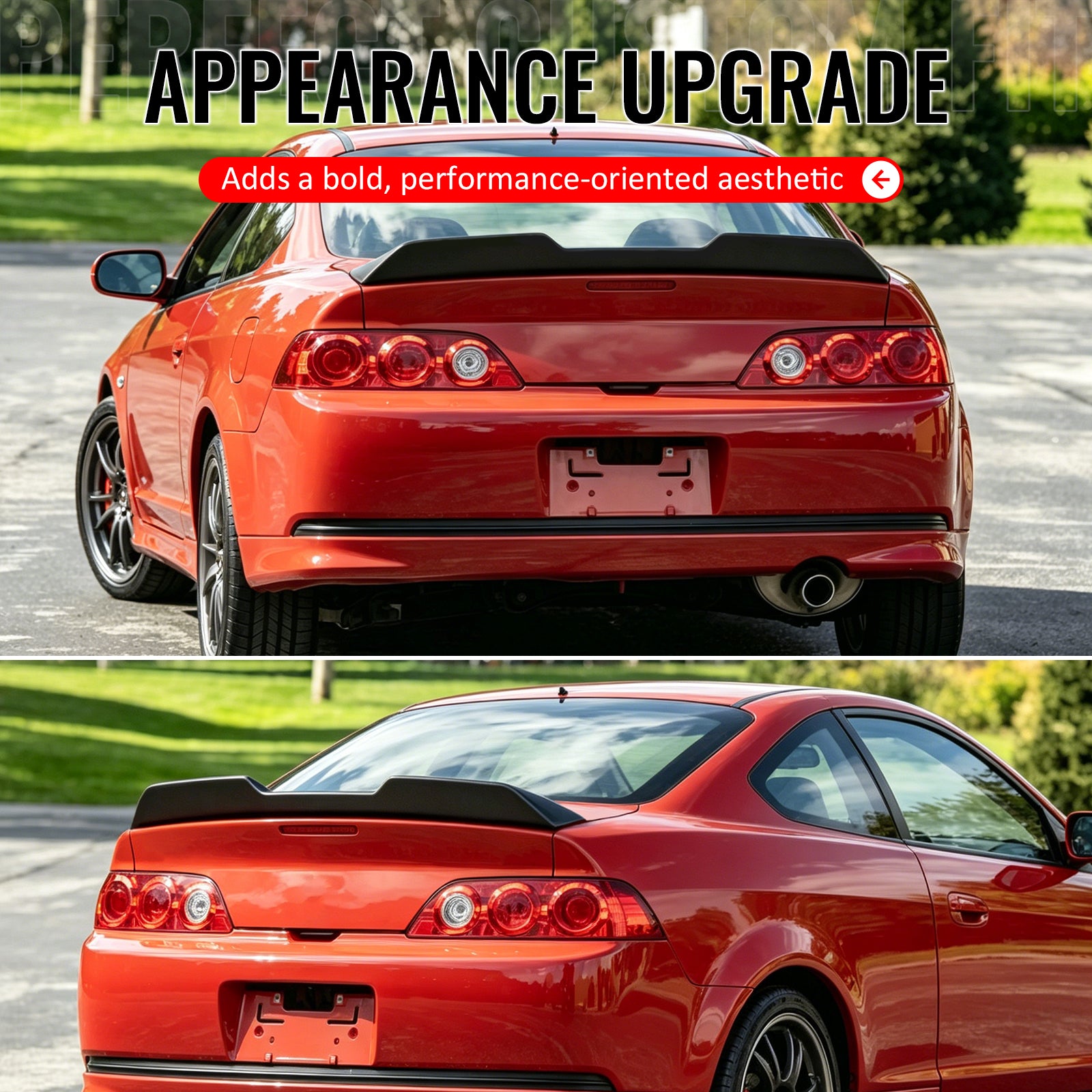 Fits 02-06 Acura RSX JDM Duckbill Trunk Spoiler Rear Tail Wing Primer Black ABS