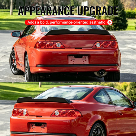 Fits 02-06 Acura RSX JDM Duckbill Trunk Spoiler Rear Tail Wing Primer Black ABS
