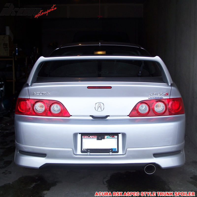 Compatible With 2002-2006 Acura RSX Aspec Style Trunk Spoiler Deck Lid - ABS