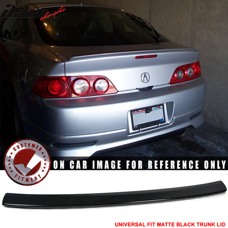 Pre-painted Trunk Spoiler Compatible With 2002-2006 Acura RSX DC5, TR + Aspec Style Painted Nighthawk Black Pearl # B92P ABS Rear Boot Lip Deck Roof Wing Rear Spoiler by IKON MOTORSPORTS, 2003
