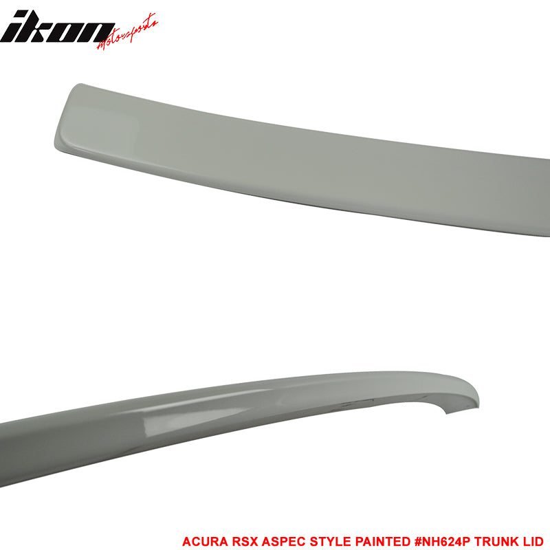 Fits 02-06 Acura RSX DC5 Type R+Aspec Style Trunk Spoiler Painted #NH624P White