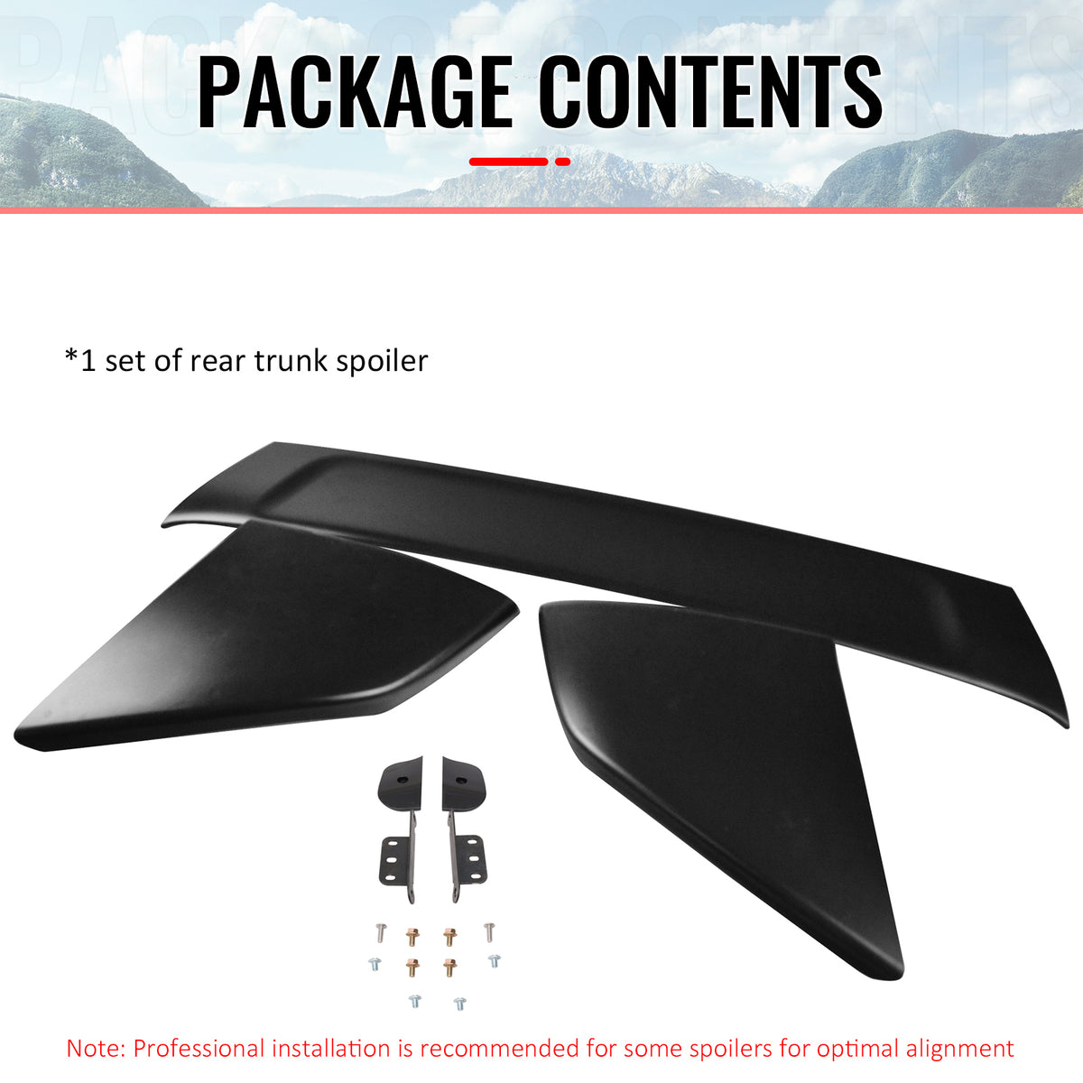Fits 02-06 Acura RSX DC5 Type R TR Style Rear Trunk Spoiler Unpainted ABS 3PCS