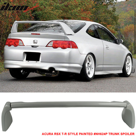 Fits 02-06 Acura RSX DC5 Type R+Aspec Style Trunk Spoiler Painted #NH624P White