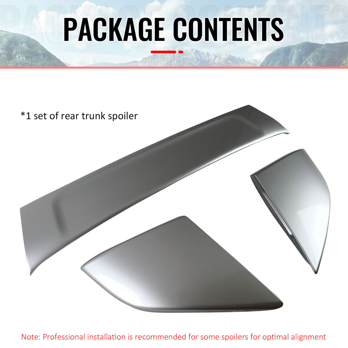 Fits 02-06 Acura RSX DC5 Type R TR Rear Trunk Spoiler Painted #NH700M Silver 3PC