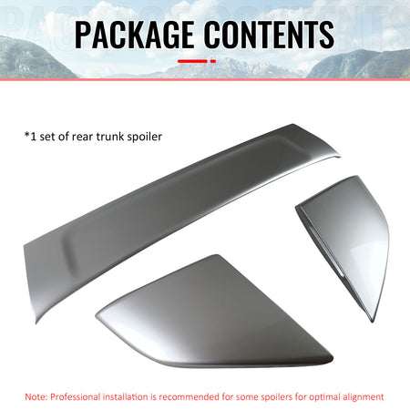 Fits 02-06 Acura RSX DC5 Type R TR Rear Trunk Spoiler Painted #NH700M Silver 3PC