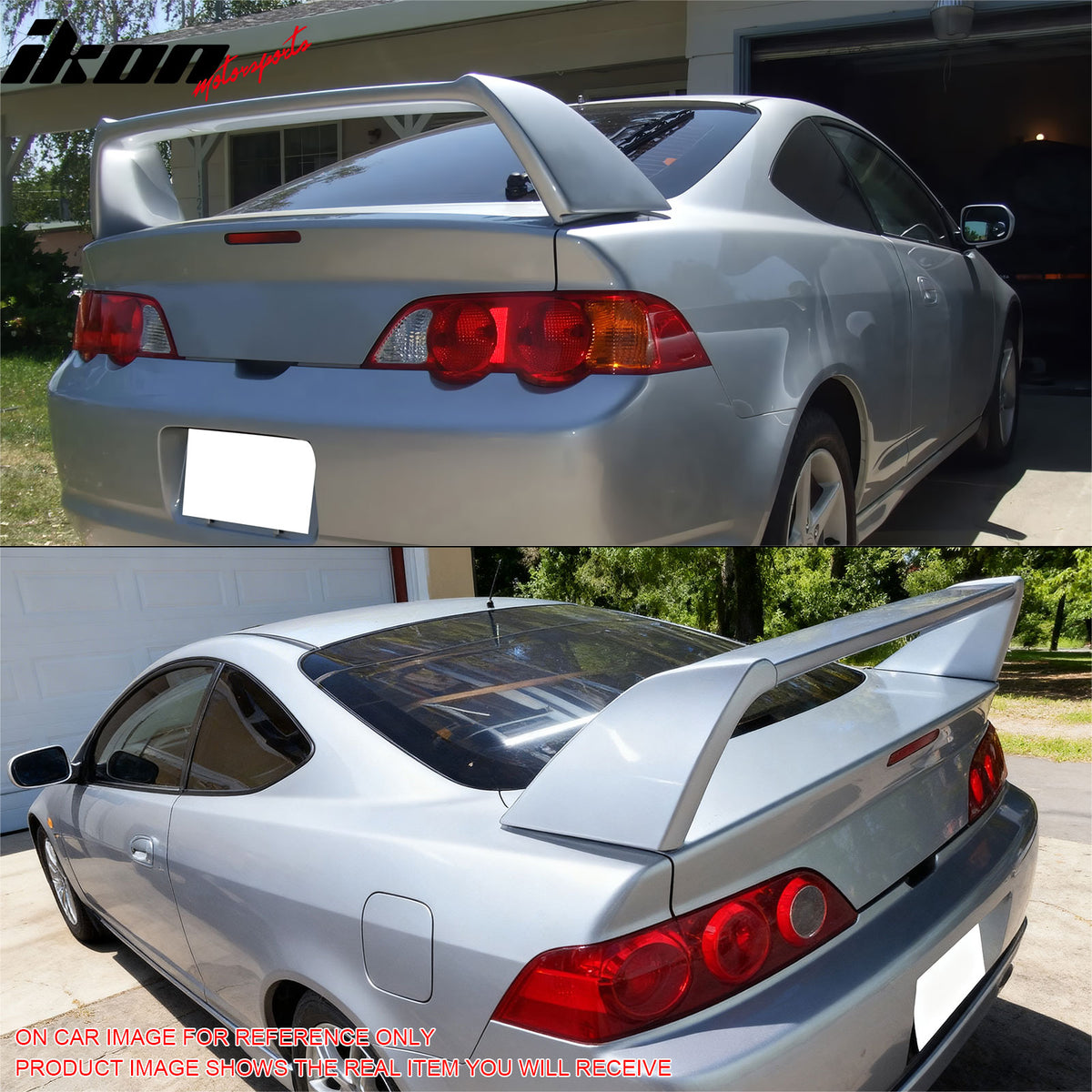 Fits 02-06 Acura RSX DC5 Type R TR Rear Trunk Spoiler Painted #NH700M Silver 3PC