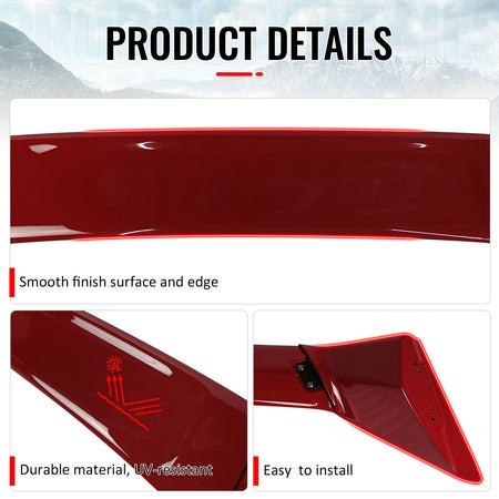 Fits 02-06 Acura RSX DC5 Type R TR Rear Trunk Spoiler Wing Painted #R81 Red 3PCS