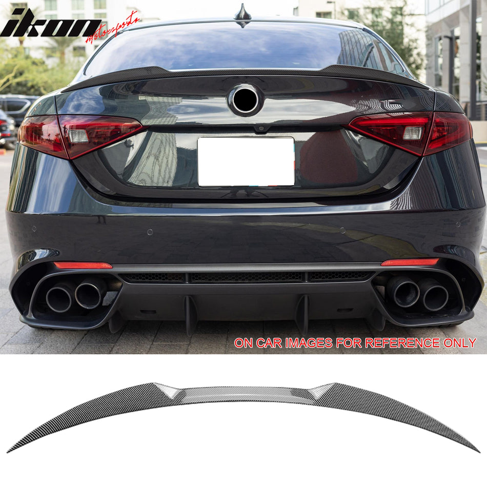 2017-2026 Alfa Romeo Giulia OE Style Trunk Spoiler Wing Carbon Fiber Print ABS