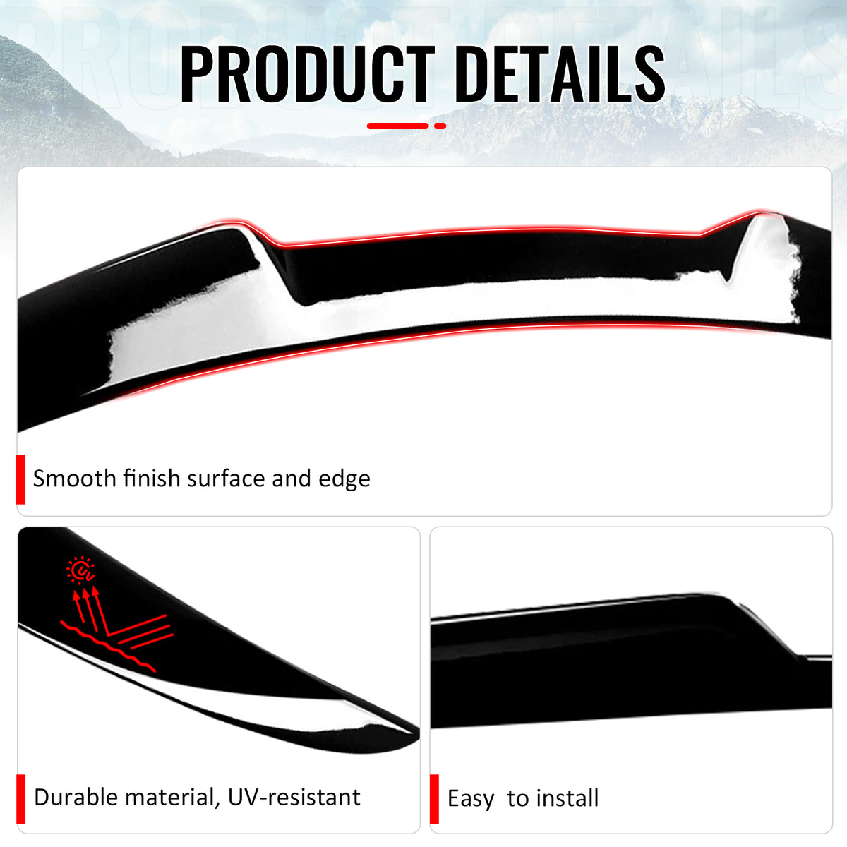 Fits 17-26 Alfa Romeo Giulia OE Style Rear Trunk Spoiler Wing Gloss Black ABS