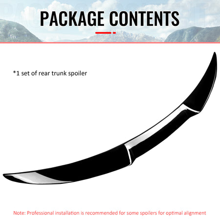 Fits 17-26 Alfa Romeo Giulia OE Style Rear Trunk Spoiler Wing Gloss Black ABS
