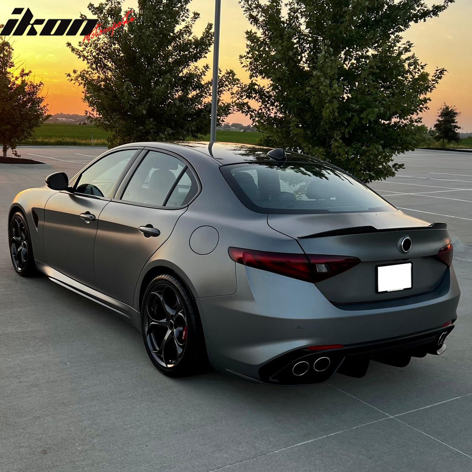 Fits 17-26 Alfa Romeo Giulia OE Style Rear Trunk Spoiler Wing Gloss Black ABS
