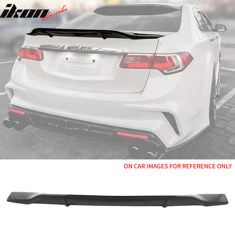 2009-2014 Acura TSX Sedan R Style Trunk Spoiler Carbon Fiber Print ABS