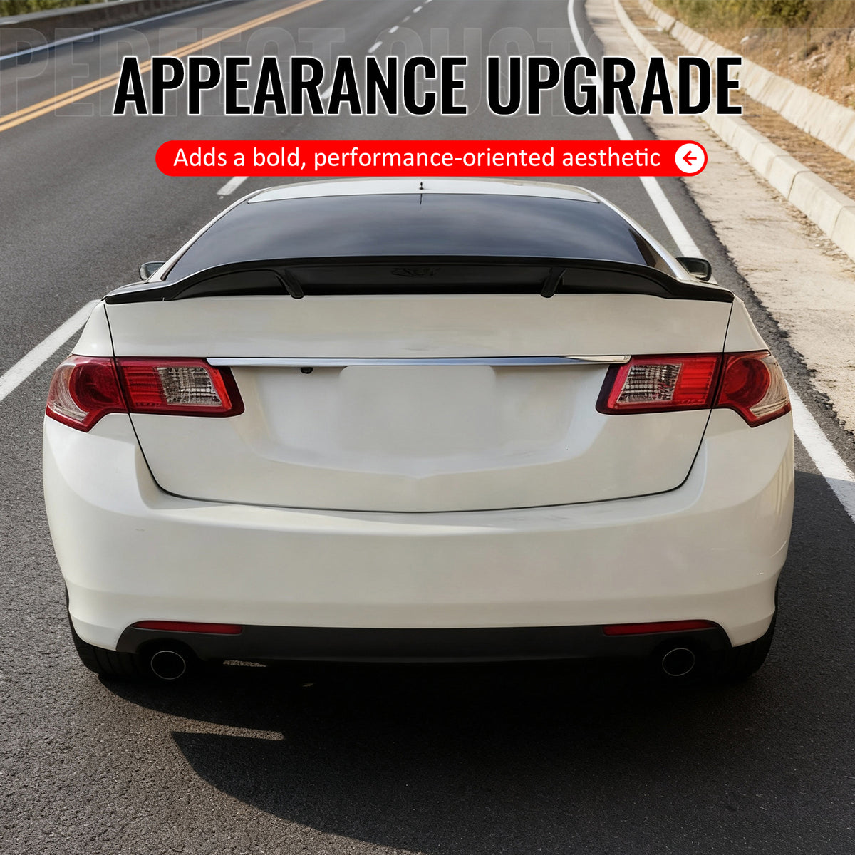 Fits 09-14 Acura TSX Sedan R Style Highkick Trunk Spoiler Wing ABS