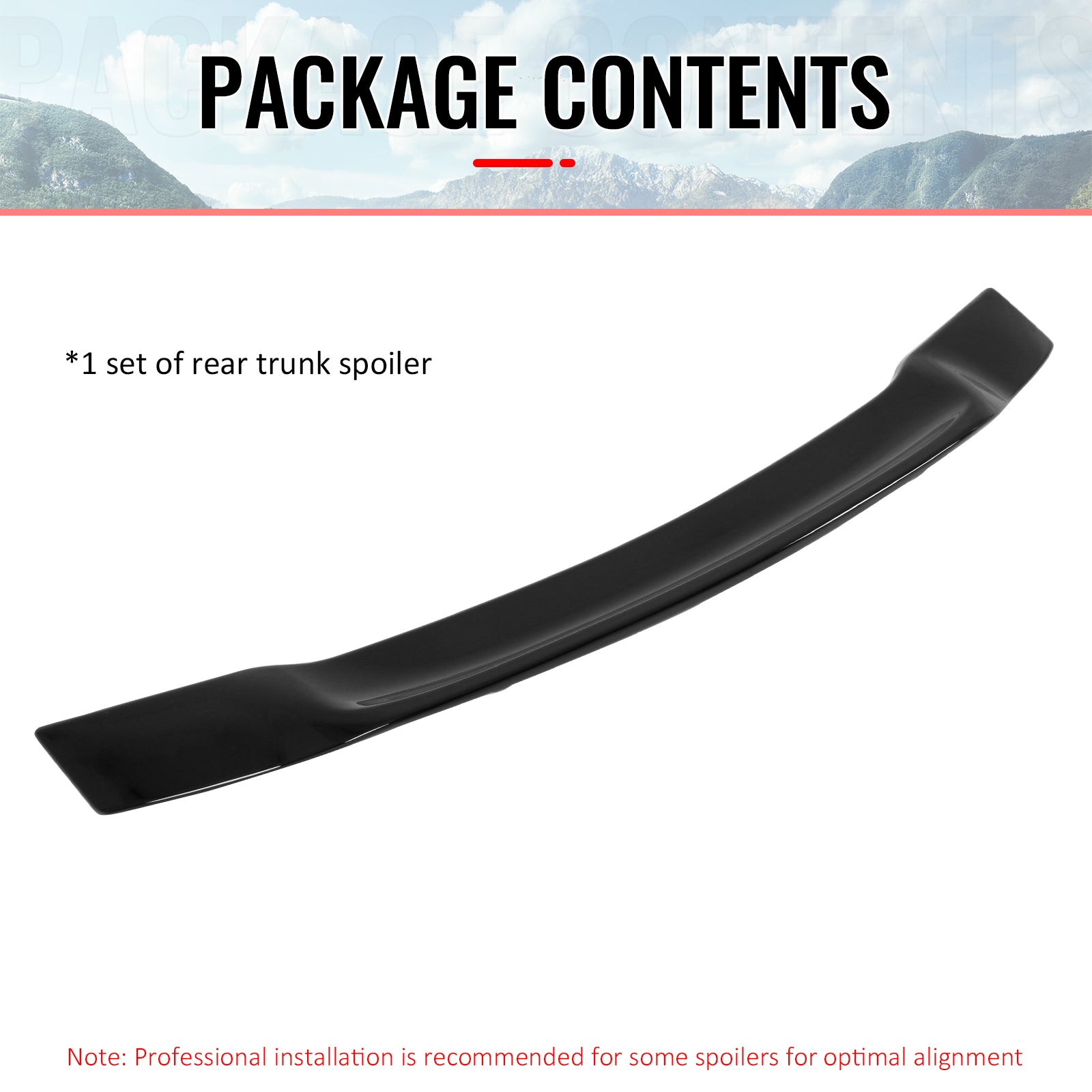 Fits 09-14 Acura TSX Sedan R Style Highkick Trunk Spoiler Wing ABS