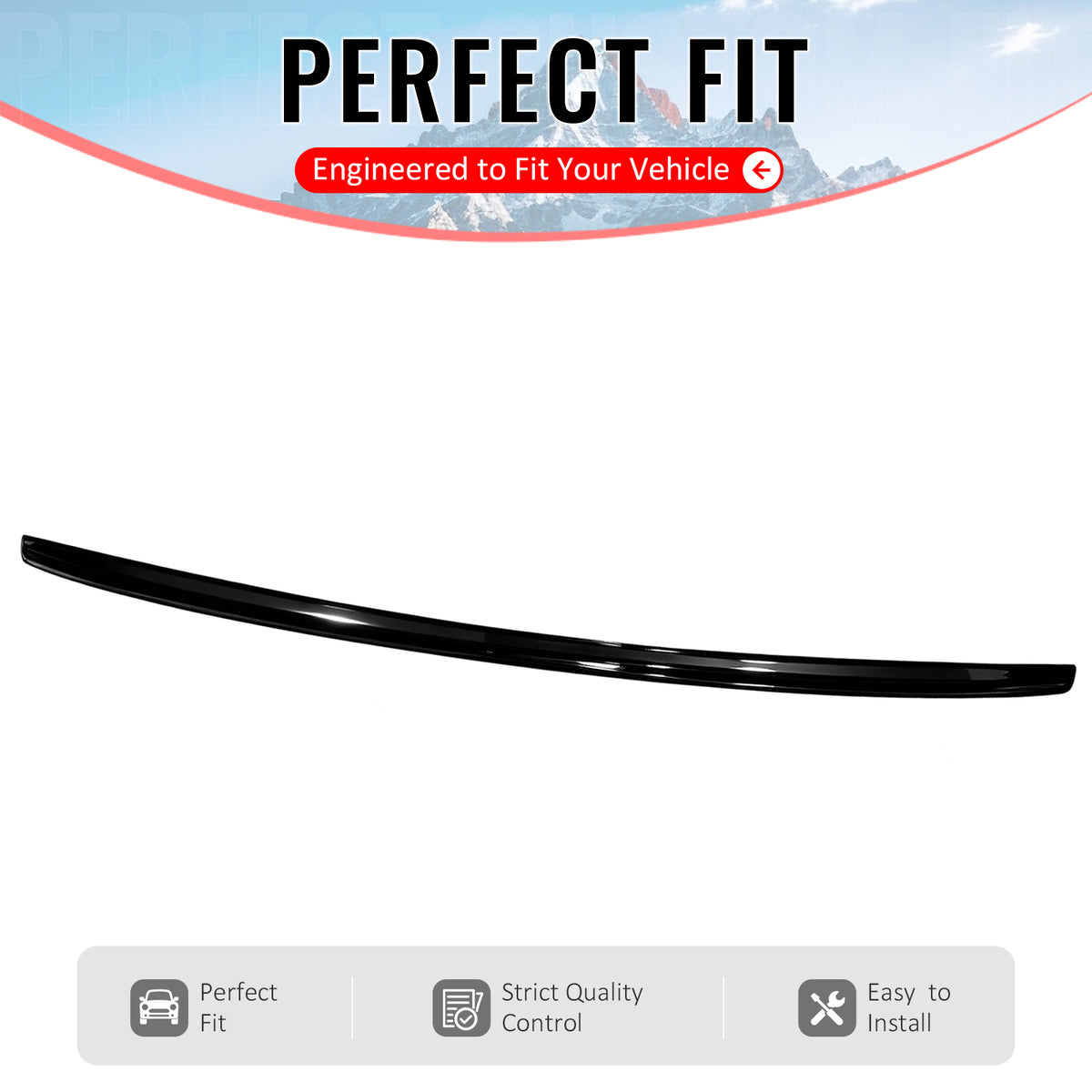 Fits 1997-2003 BMW E39 5-Series M5 IKON Style Gloss Black Trunk Spoiler ABS