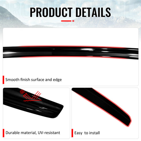 Fits 97-03 BMW 5 Series E39 M5 IKON Gloss Black Duckbill Rear Trunk Spoiler ABS