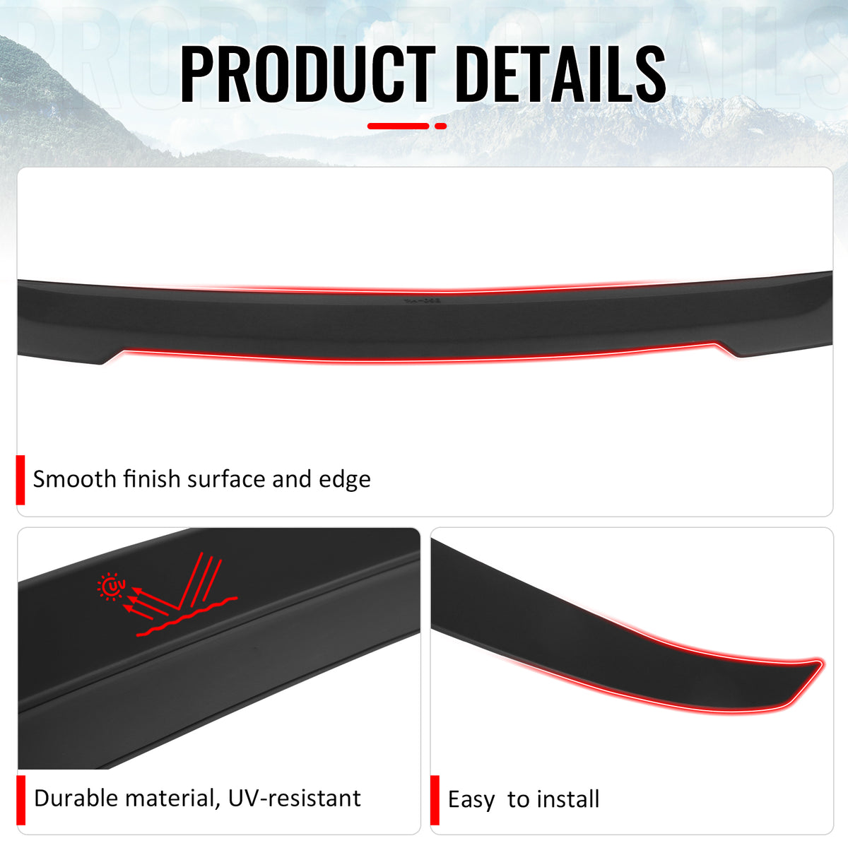 Fits 04-10 BMW E60 5 Series & M5 Sedan Rear Trunk Spoiler ABS - M4 Style