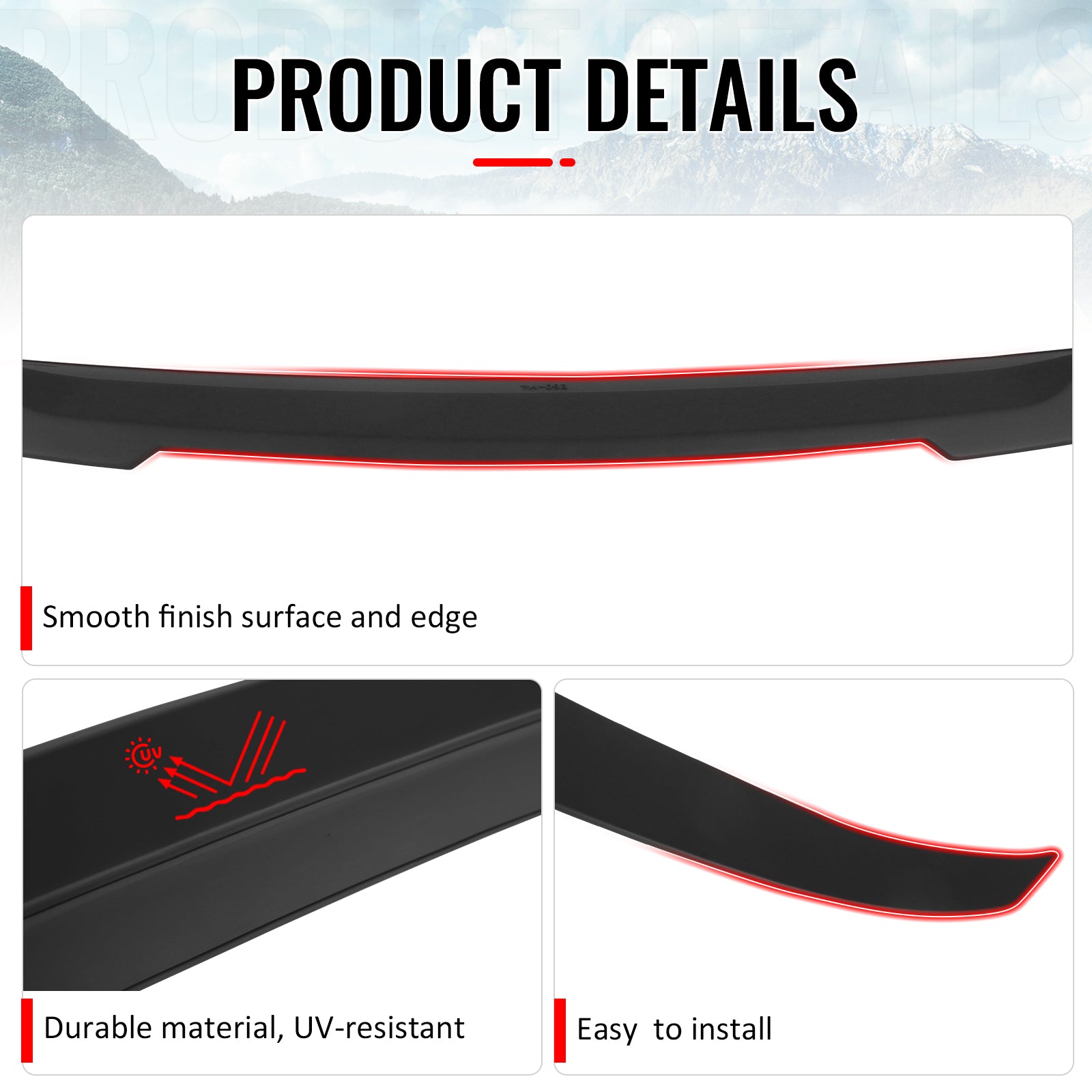 Fits 04-10 BMW E60 5 Series & M5 Sedan Rear Trunk Spoiler ABS - M4 Style