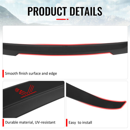 Fits 04-10 BMW E60 5 Series & M5 Sedan Rear Trunk Spoiler ABS - M4 Style