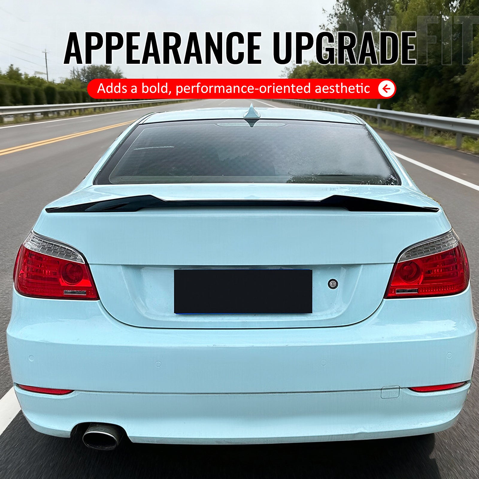 Fits 04-10 BMW E60 5 Series & M5 Sedan Rear Trunk Spoiler ABS - M4 Style