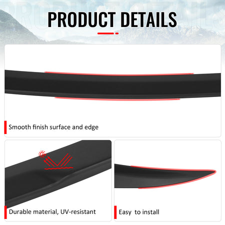 Fits 04-08 BMW E63 6 Series Coupe IKON Style Trunk Spoiler Wing Unpainted ABS