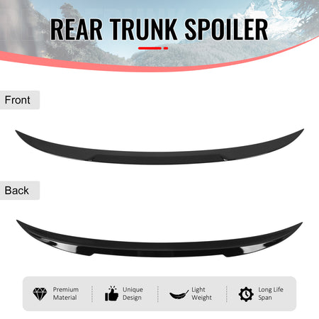 Fits 04-08 BMW E63 6 Series Coupe IKON Style Trunk Spoiler Wing Gloss Black ABS