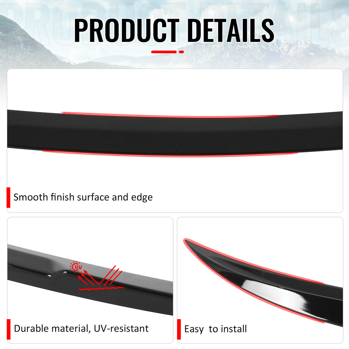 Fits 04-08 BMW E63 6 Series Coupe IKON Style Trunk Spoiler Wing Gloss Black ABS