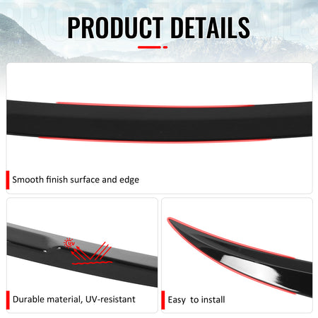 Fits 04-08 BMW E63 6 Series Coupe IKON Style Trunk Spoiler Wing Gloss Black ABS