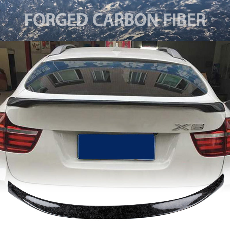 2008-2014 BMW X6 E71 P Style Forged Carbon Rear Trunk Spoiler Wing