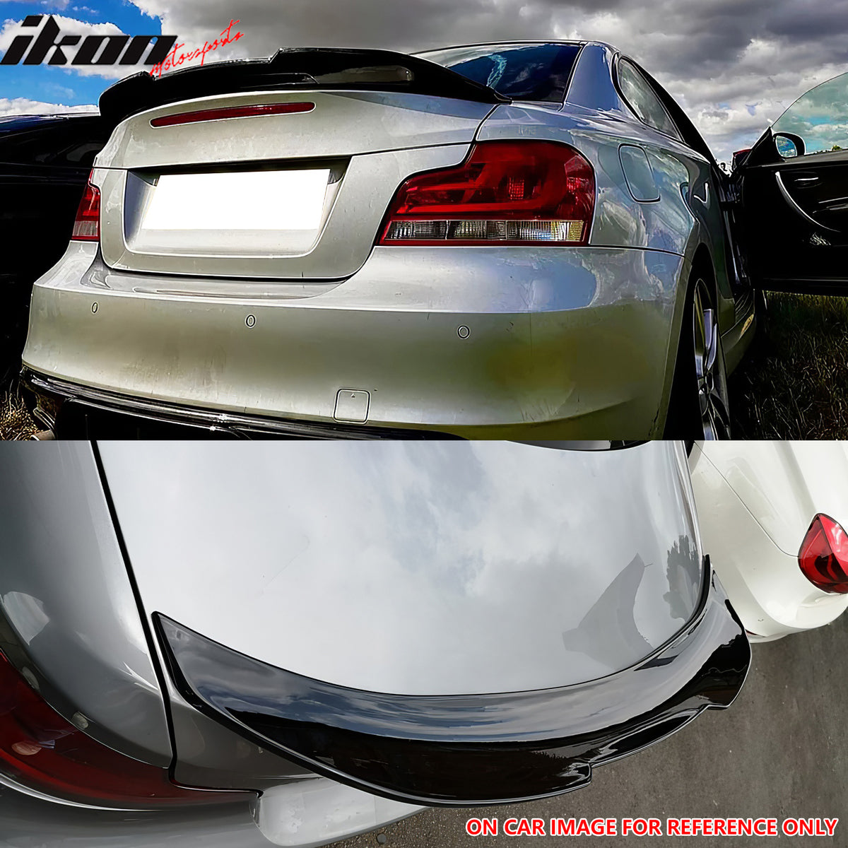 Fits 08-13 BMW E82 1-Series Coupe PSM Style Trunk Spoiler Wing Matte Black ABS