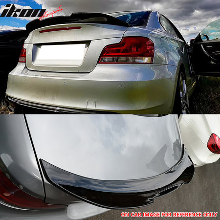 Fits 08-13 BMW E82 1-Series Coupe PSM Style Trunk Spoiler Wing Matte Black ABS