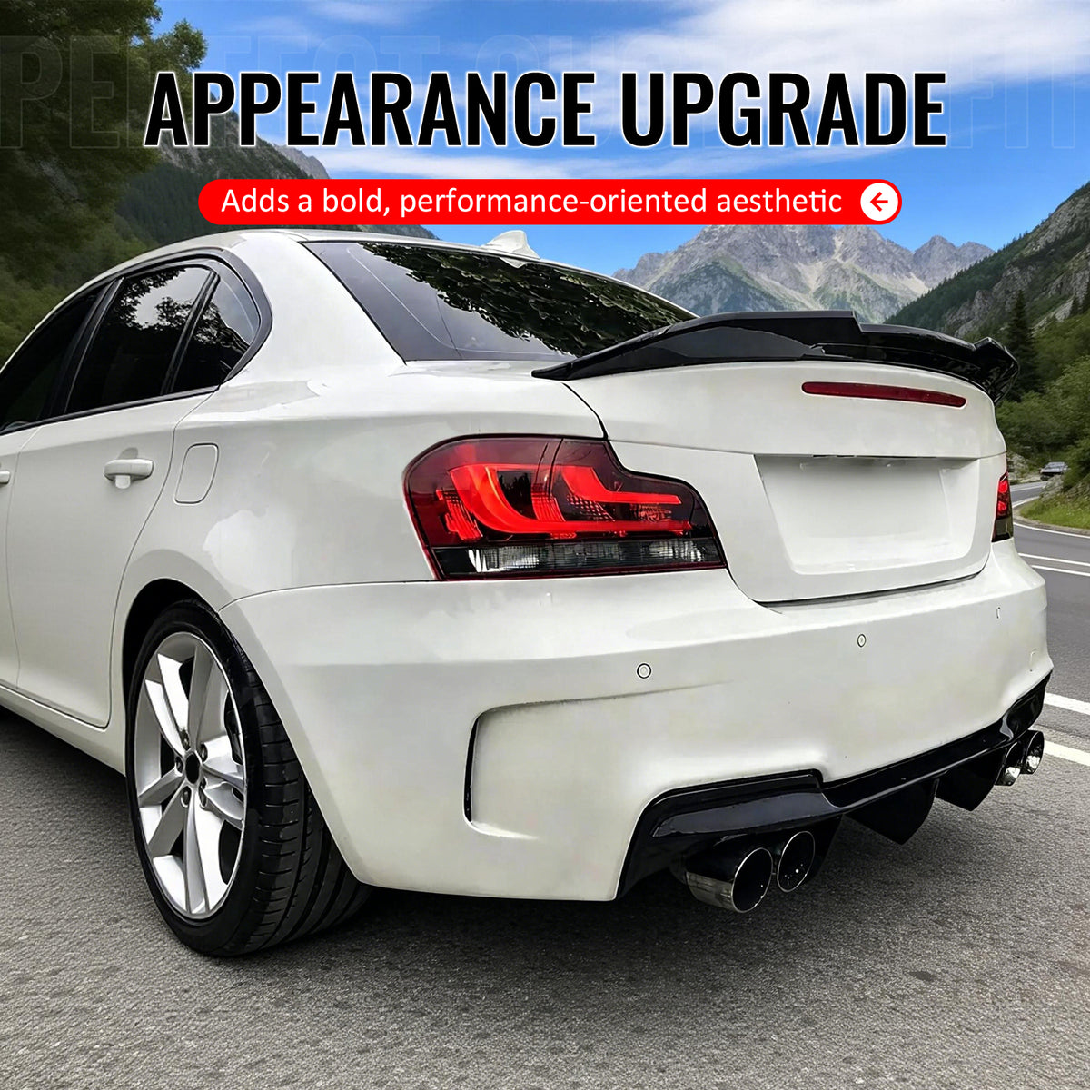 Fits 08-13 BMW E82 1-Series Coupe PSM Style Trunk Spoiler Wing Gloss Black ABS