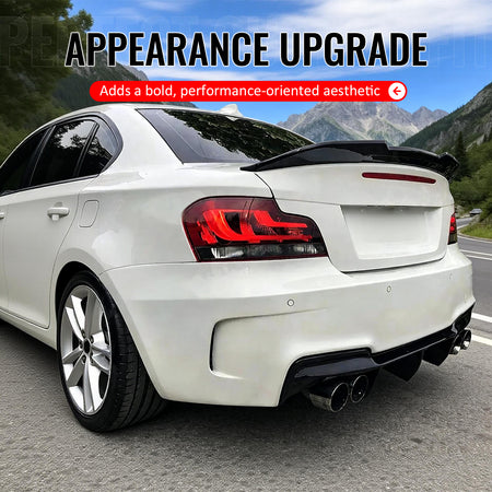 Fits 08-13 BMW E82 1-Series Coupe PSM Style Trunk Spoiler Wing Gloss Black ABS