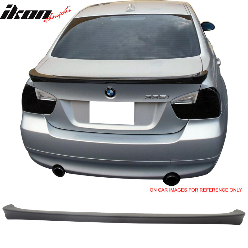 2006-2011 BMW E90 3 Series Sedan A Style Matte Black Rear Spoiler Wing