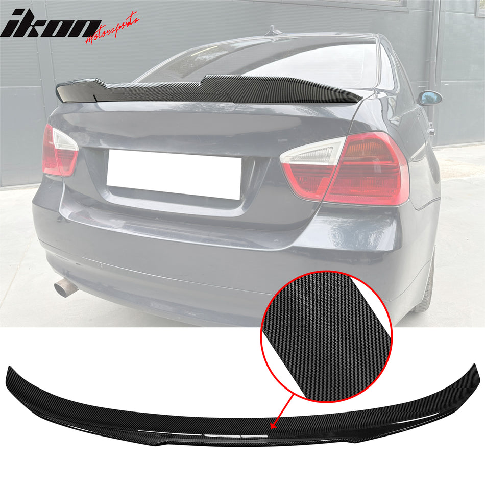 2006-2011 BMW E90 3-Series M3 PSM Carbon Fiber Print Trunk Spoiler ABS